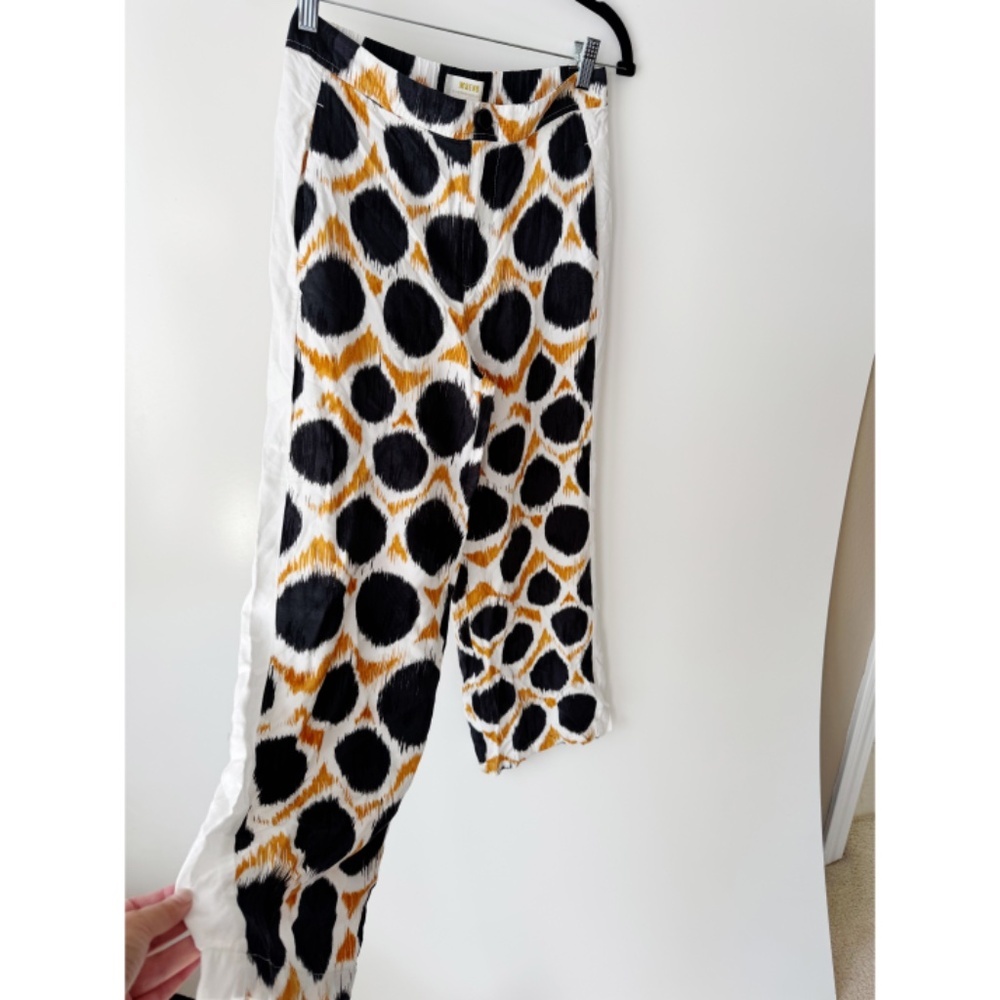 Anthropologie Maeve Wellesley wide Leg Crop Printed Pants 4 - Picture 7 of 8